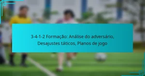 3-4-1-2 Formação: Análise do adversário, Desajustes táticos, Planos de jogo