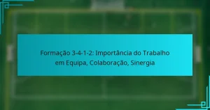 Formação 3-4-1-2: Importância do Trabalho em Equipa, Colaboração, Sinergia